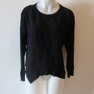 WOMENS TWENTY5A BLACK LONG SLEEVE PULLOVER TOP S *